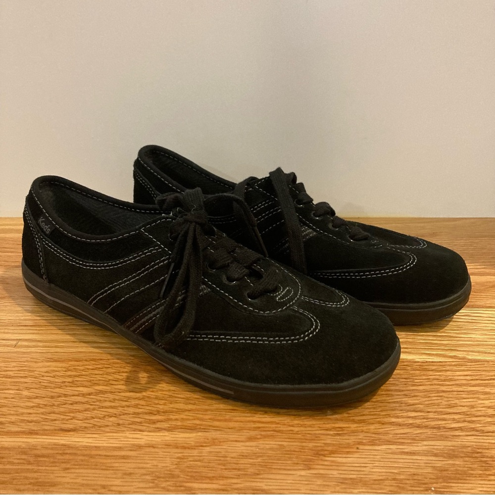 Keds Black Suede-Like Sneakers 8* Please Read
